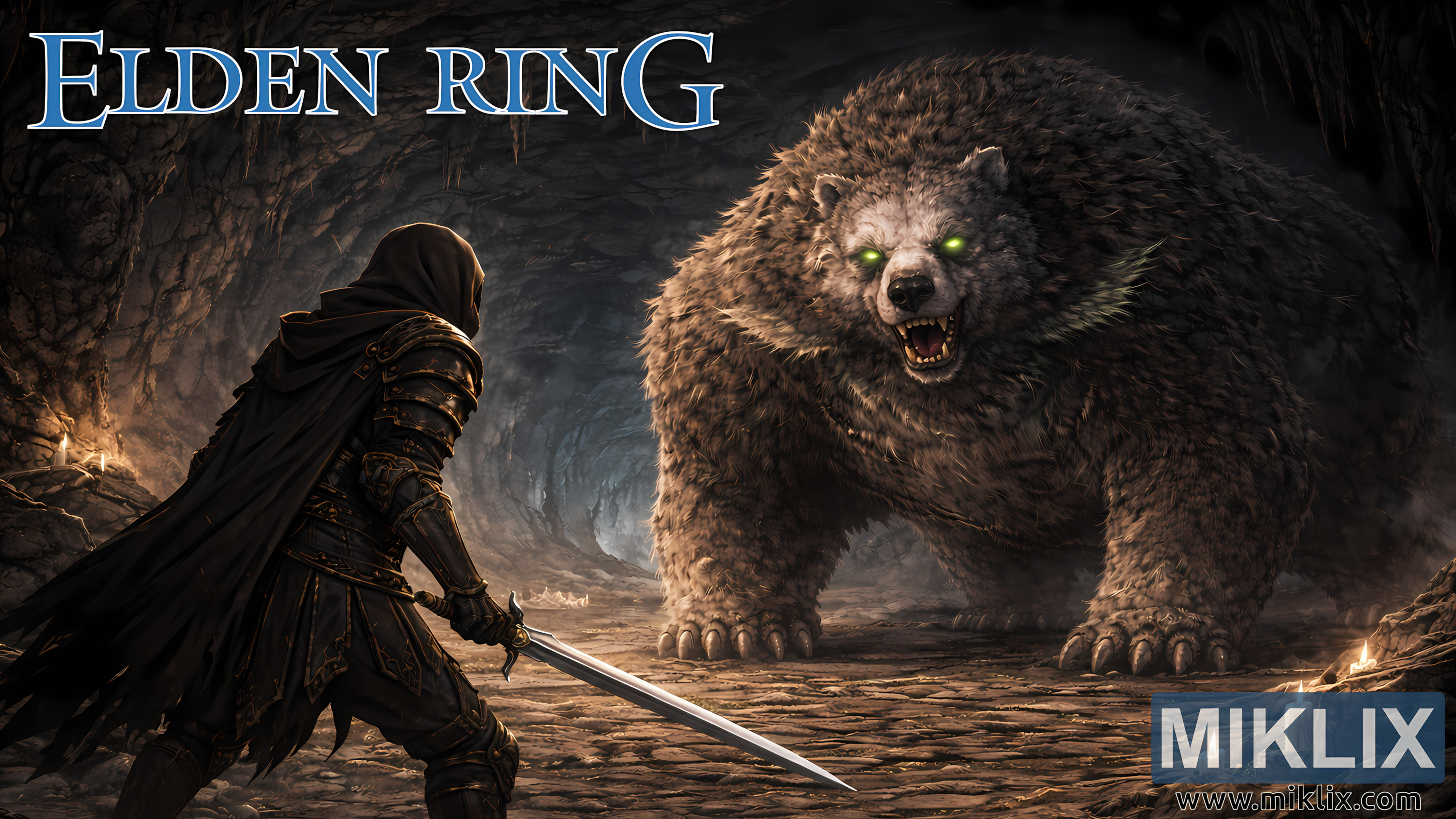 Mossback Runebear ภาพ: Tarnished ปะทะ Runebear – การเผชิญหน้าในถ้ำ Earthbore - Miklix