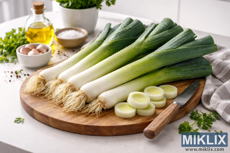 आधुनिक भान्साको टेबलमा काट्ने बोर्ड र चक्कुसहित ताजा चुहावटहरू व्यवस्थित गरिएको। आधुनिक भान्साको टेबलमा काट्ने बोर्ड र चक्कुसहित ताजा चुहावटहरू व्यवस्थित गरिएको।