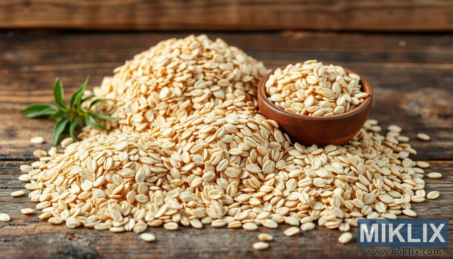 Assortert bryggehavre på rustikk tre, og fremhever deres teksturer og variasjon for ølproduksjon. Assortert bryggehavre på rustikk tre, og fremhever deres teksturer og variasjon for ølproduksjon.