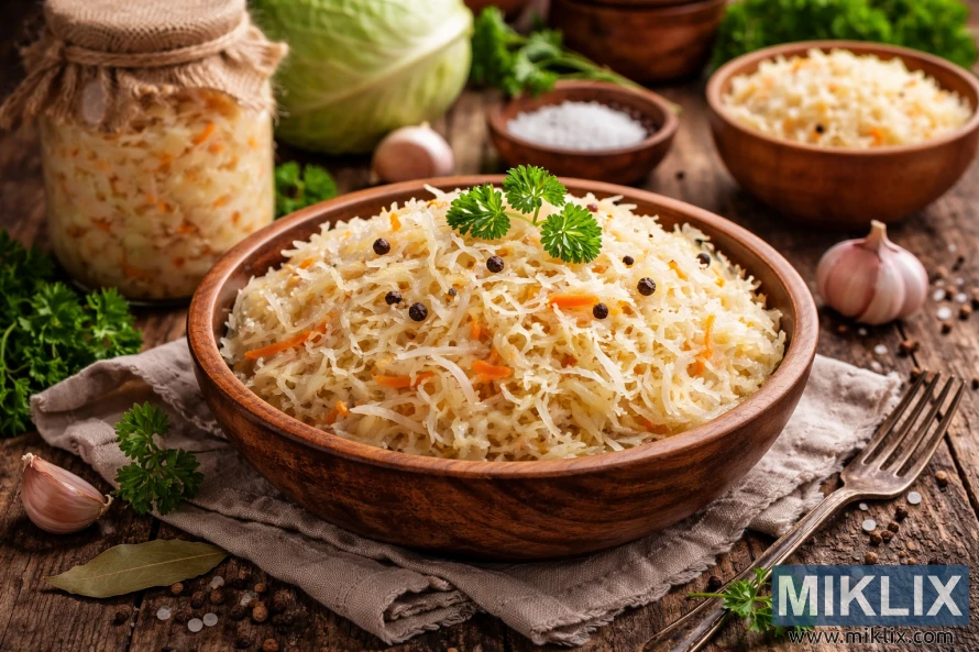 Сармис, байцаа, лонхтой модон ширээн дээр яншуй, перецээр чимэглэсэн даршилсан байцаагаар дүүргэсэн модон аяга.