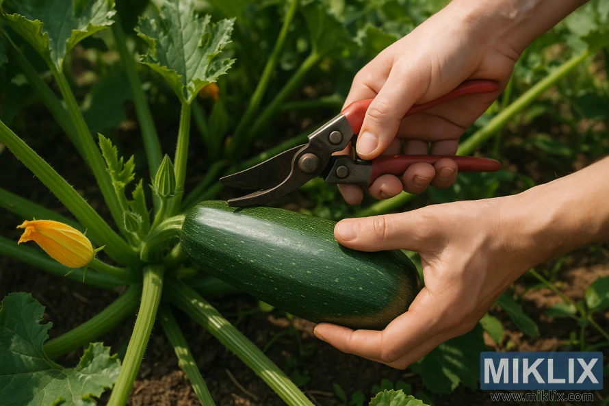 ਬਾਗ਼ ਦੇ ਪੌਦੇ ਤੋਂ ਪੱਕੇ ਹੋਏ ਉਲਚੀਨੀ ਨੂੰ ਇਕੱਠਾ ਕਰਨ ਲਈ ਛਾਂਟਣ ਵਾਲੇ ਕਾਤਰਾਂ ਦੀ ਵਰਤੋਂ ਕਰਦੇ ਹੋਏ ਹੱਥ। ਬਾਗ਼ ਦੇ ਪੌਦੇ ਤੋਂ ਪੱਕੇ ਹੋਏ ਉਲਚੀਨੀ ਨੂੰ ਇਕੱਠਾ ਕਰਨ ਲਈ ਛਾਂਟਣ ਵਾਲੇ ਕਾਤਰਾਂ ਦੀ ਵਰਤੋਂ ਕਰਦੇ ਹੋਏ ਹੱਥ।