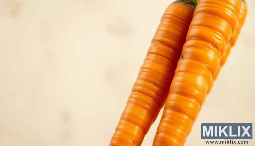 Pamje makro nga afër e karotave të freskëta portokalli me lëkurë të teksturuar nën dritë të butë natyrale.