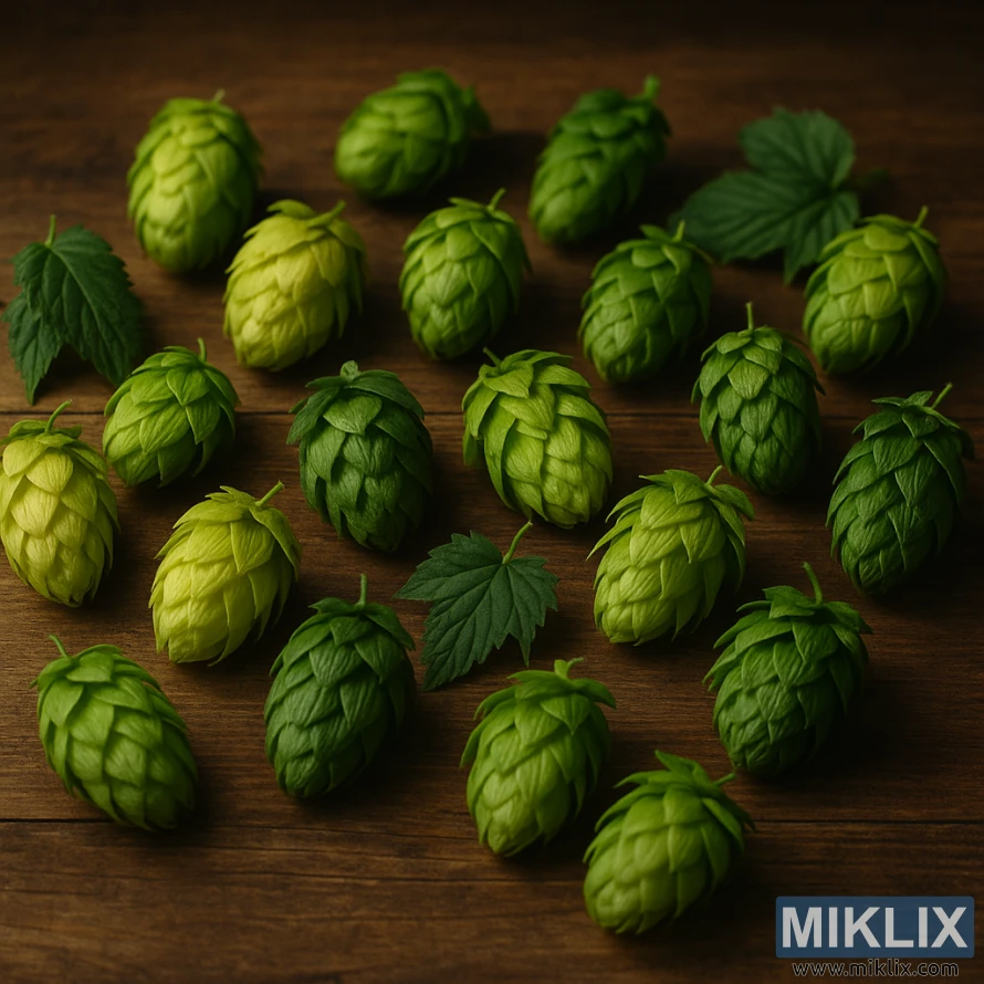 Шинэ хоп боргоцой нь янз бүрийн ногоон өнгийн сүүдэртэй модон ширээн дээр байрлуулсан бөгөөд энэ нь Тахома хопоос өөр хувилбар юм. Шинэ хоп боргоцой нь янз бүрийн ногоон өнгийн сүүдэртэй модон ширээн дээр байрлуулсан бөгөөд энэ нь Тахома хопоос өөр хувилбар юм.