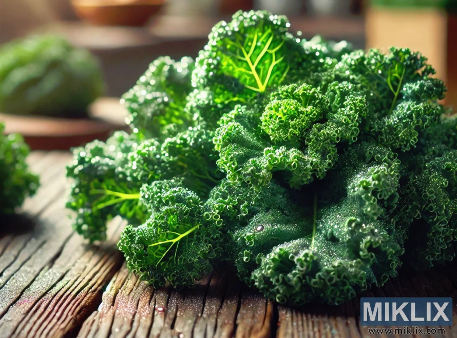 ଗ୍ରାମୀଣ କାଠ ଟେବୁଲ୍ ଉପରେ ପାଣି ବୁନ୍ଦା ସହିତ ସତେଜ କୁଞ୍ଚିତ କେଲ୍। ଗ୍ରାମୀଣ କାଠ ଟେବୁଲ୍ ଉପରେ ପାଣି ବୁନ୍ଦା ସହିତ ସତେଜ କୁଞ୍ଚିତ କେଲ୍।