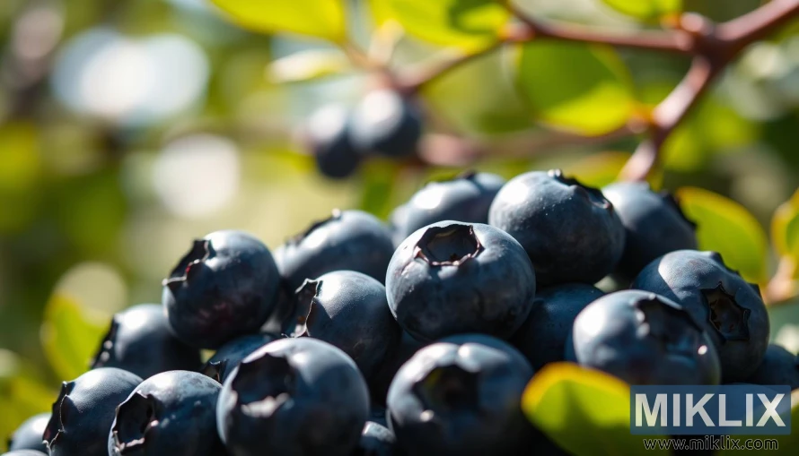 Lähikuva tuoreista mustikoista, joissa on kirkkaan sinisen sävyjä, pehmeässä luonnonvalossa. Lähikuva tuoreista mustikoista, joissa on kirkkaan sinisen sävyjä, pehmeässä luonnonvalossa.