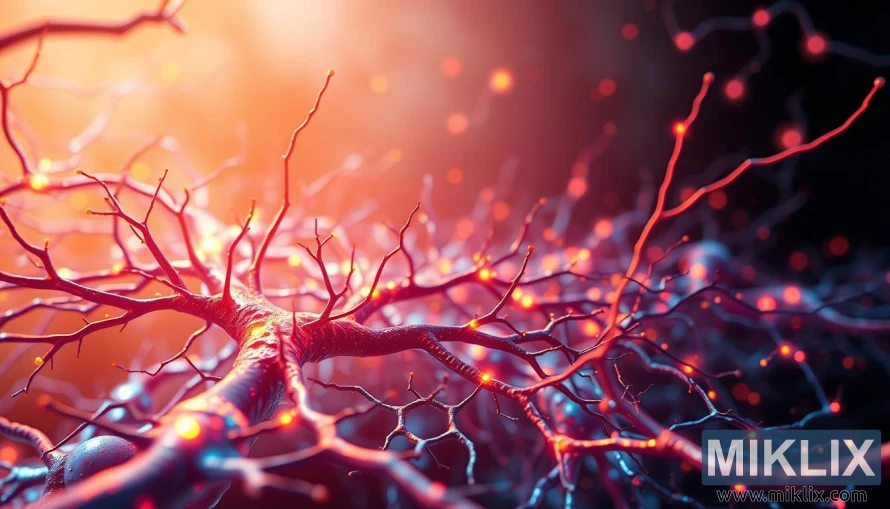 Ilustrasyon ng mga neural pathway na may mitochondria at antioxidant na nagpapakita ng neuroprotection. Ilustrasyon ng mga neural pathway na may mitochondria at antioxidant na nagpapakita ng neuroprotection.