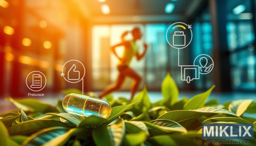 كبسولة بيتا ألانين على أوراق مع أيقونات الرياضيين والفوائد في الخلفية. كبسولة بيتا ألانين على أوراق مع أيقونات الرياضيين والفوائد في الخلفية.