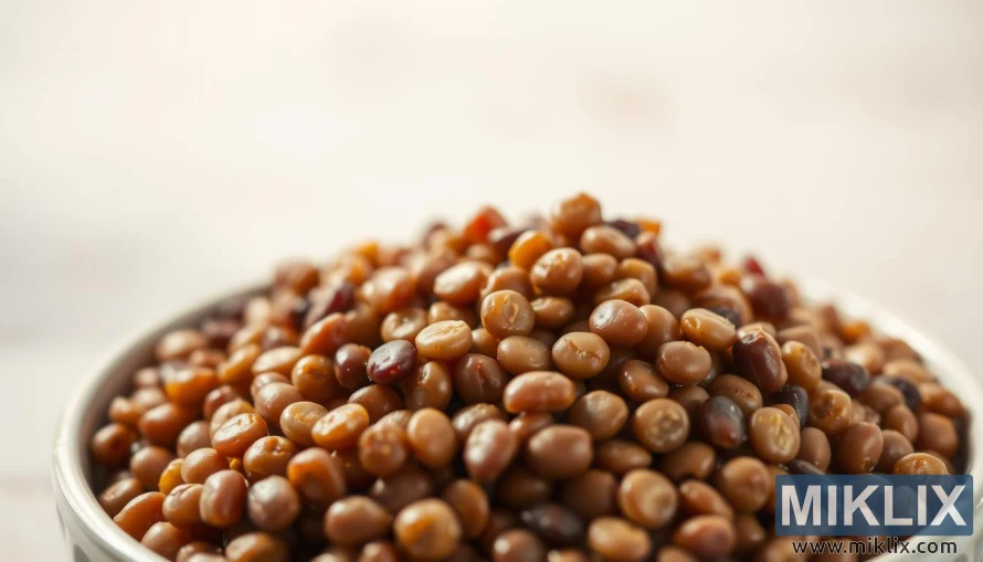 A close-up shot of a bowl filled with cooked lentils, set against a neutral background. The lighting is soft and natural, with a slight warm tone to evoke a comforting, wholesome atmosphere. The lentils are arranged in a visually appealing manner, with some whole and some mashed, to suggest their potential for managing blood sugar levels. The image should convey a sense of simplicity, nutrition, and health, guiding the viewer to understand the connection between lentils and effective blood sugar control.