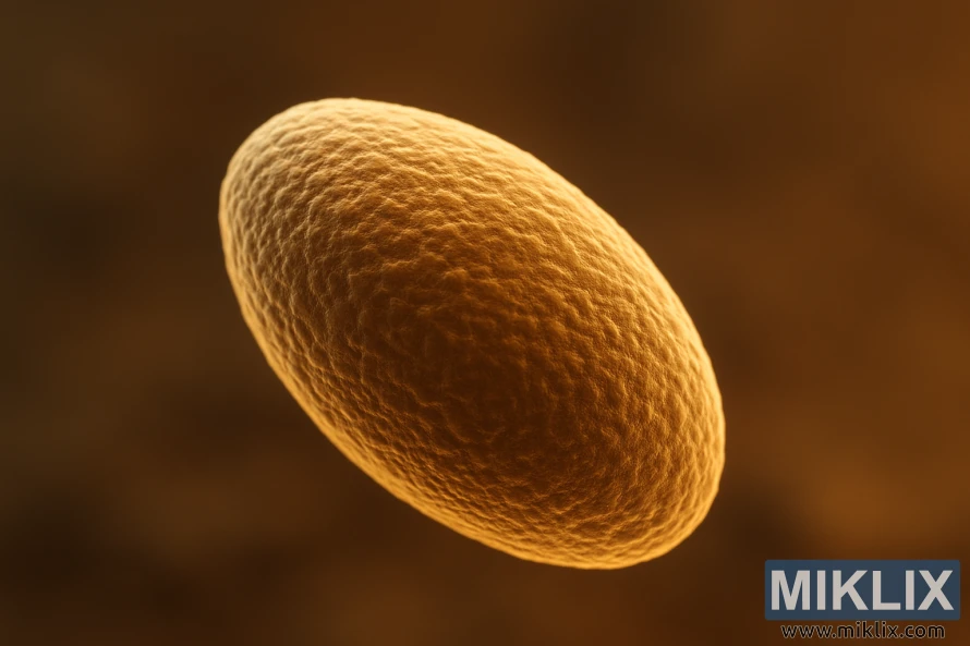 అధిక మాగ్నిఫికేషన్ కింద జర్మన్ లాగర్ ఈస్ట్ సెల్ యొక్క క్లోజప్ సైడ్ ప్రొఫైల్, దీర్ఘవృత్తాకార ఆకారం మరియు ఆకృతి ఉపరితలాన్ని చూపిస్తుంది. అధిక మాగ్నిఫికేషన్ కింద జర్మన్ లాగర్ ఈస్ట్ సెల్ యొక్క క్లోజప్ సైడ్ ప్రొఫైల్, దీర్ఘవృత్తాకార ఆకారం మరియు ఆకృతి ఉపరితలాన్ని చూపిస్తుంది.